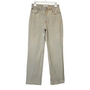 Abercrombie Fitch 90s Relaxed High Rise Jeans Women's 28 6 Dyed Tan